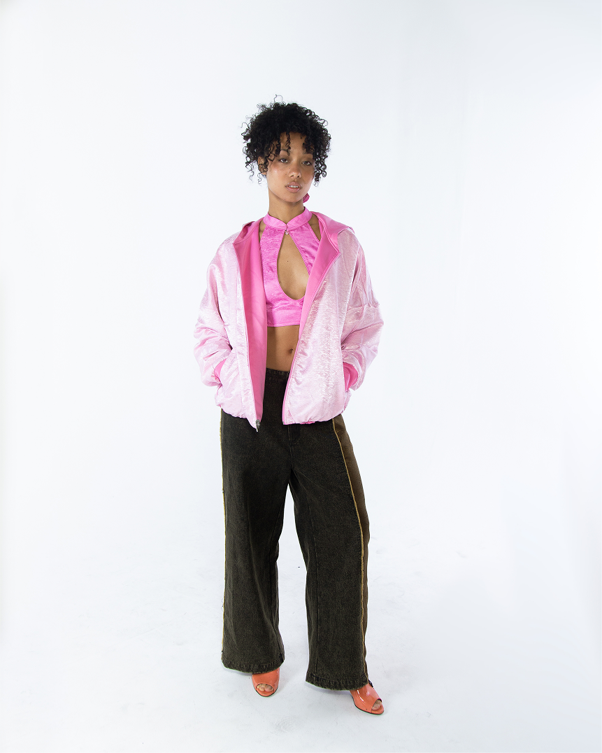 Lin Reversible Hoodie Pink