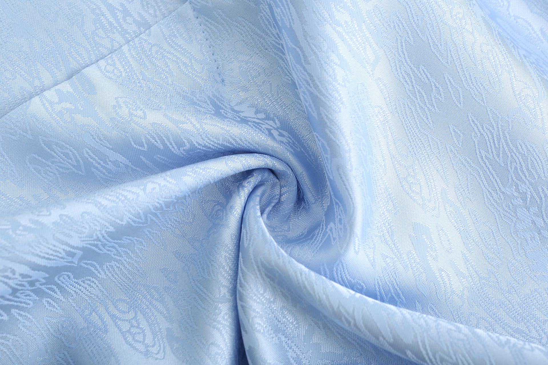 Peng Back Slit Cargo Midi Skirt, brocade blue, main fabric close up