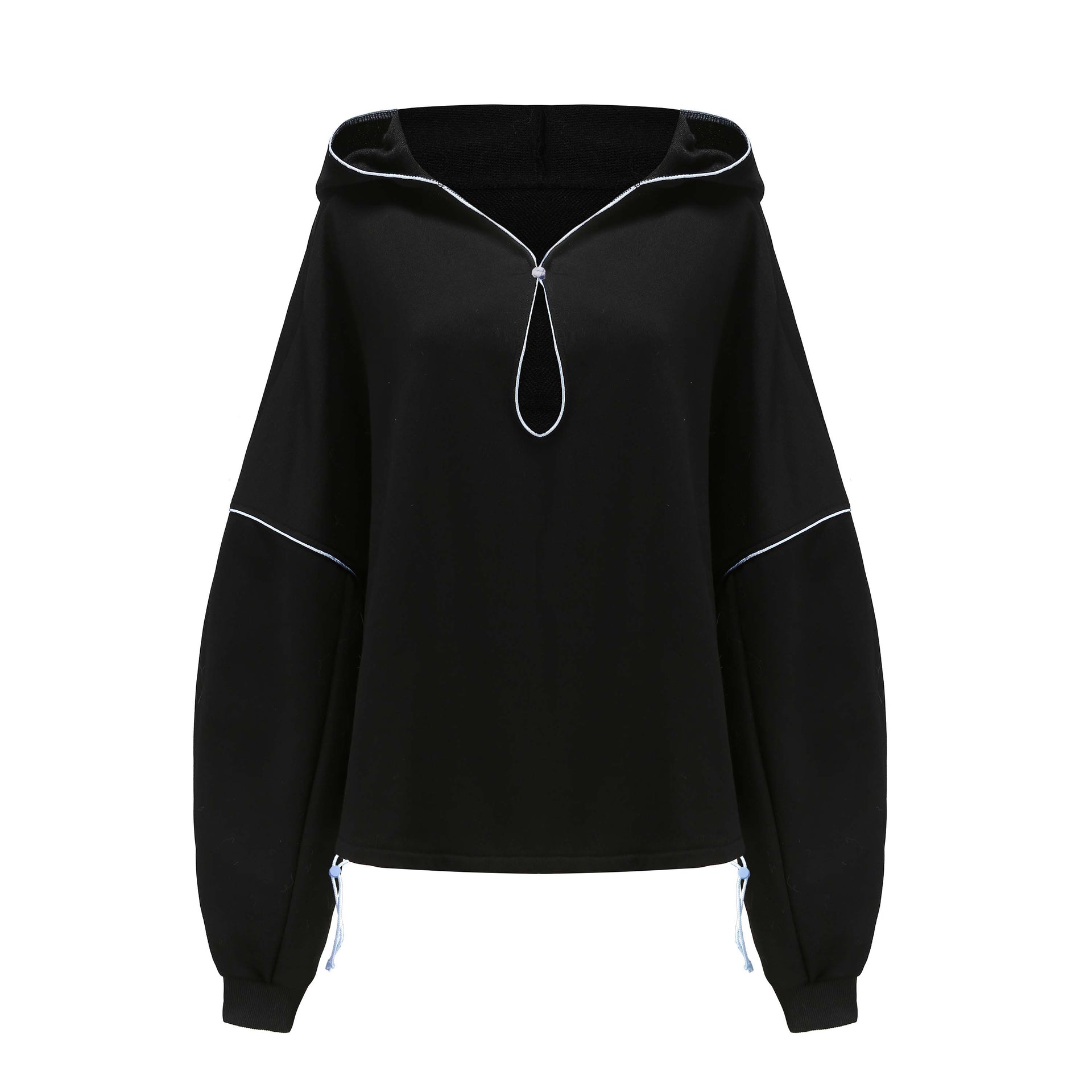 Baobae x DAWANG Open Neck Drawstring Adjustable Hoodie