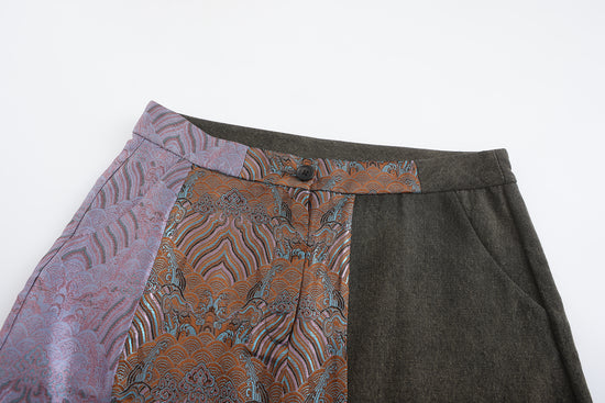 Dan Denim Patch Mini Skirt