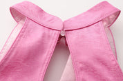 Xi Keyhole Reversible Tie-up Top Pink
