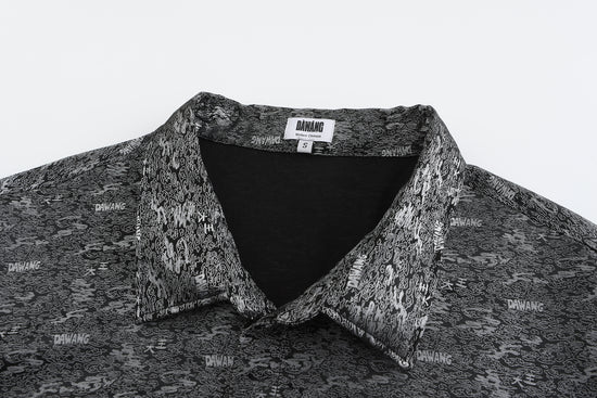 Dori Brocade Straight Collar Shirt