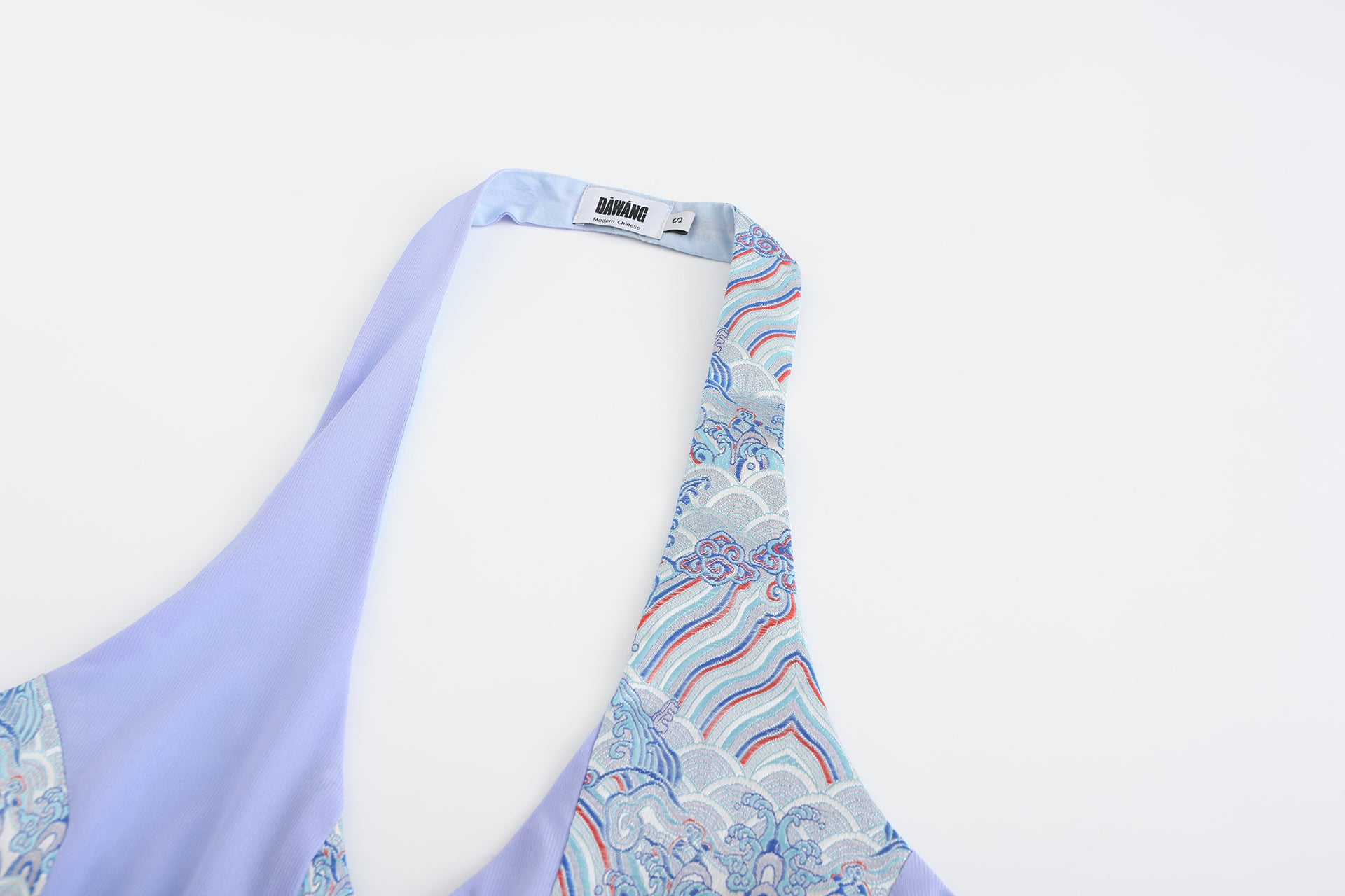 Bei Tie Front Patchwork Vest