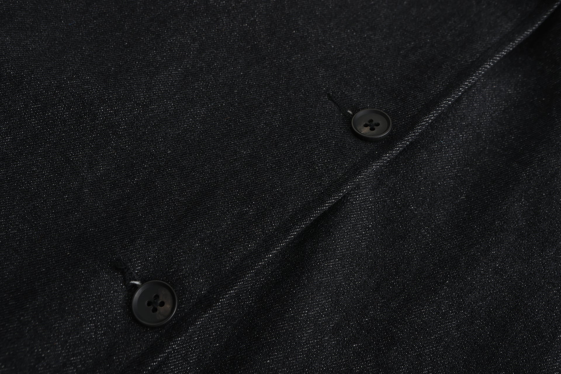 Li Patch Collar Button Oversized Coat, Contrast Black DAWANG, button close up