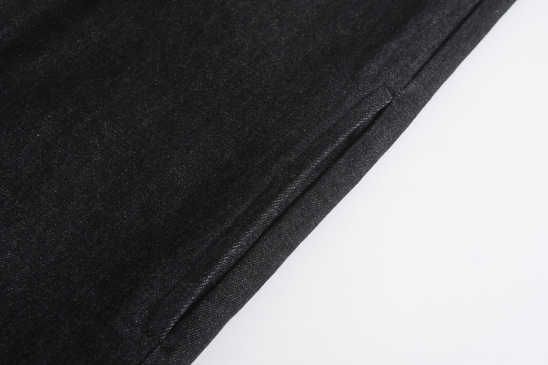 Li Patch Collar Button Oversized Coat, Contrast Black DAWANG, pocket close up