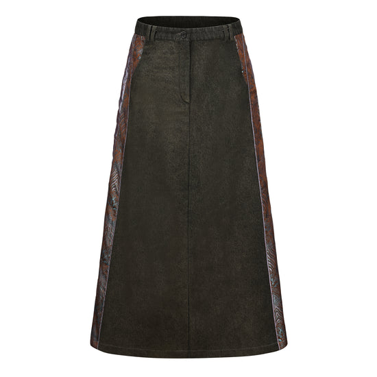 Cha Patch Maxi Skirt