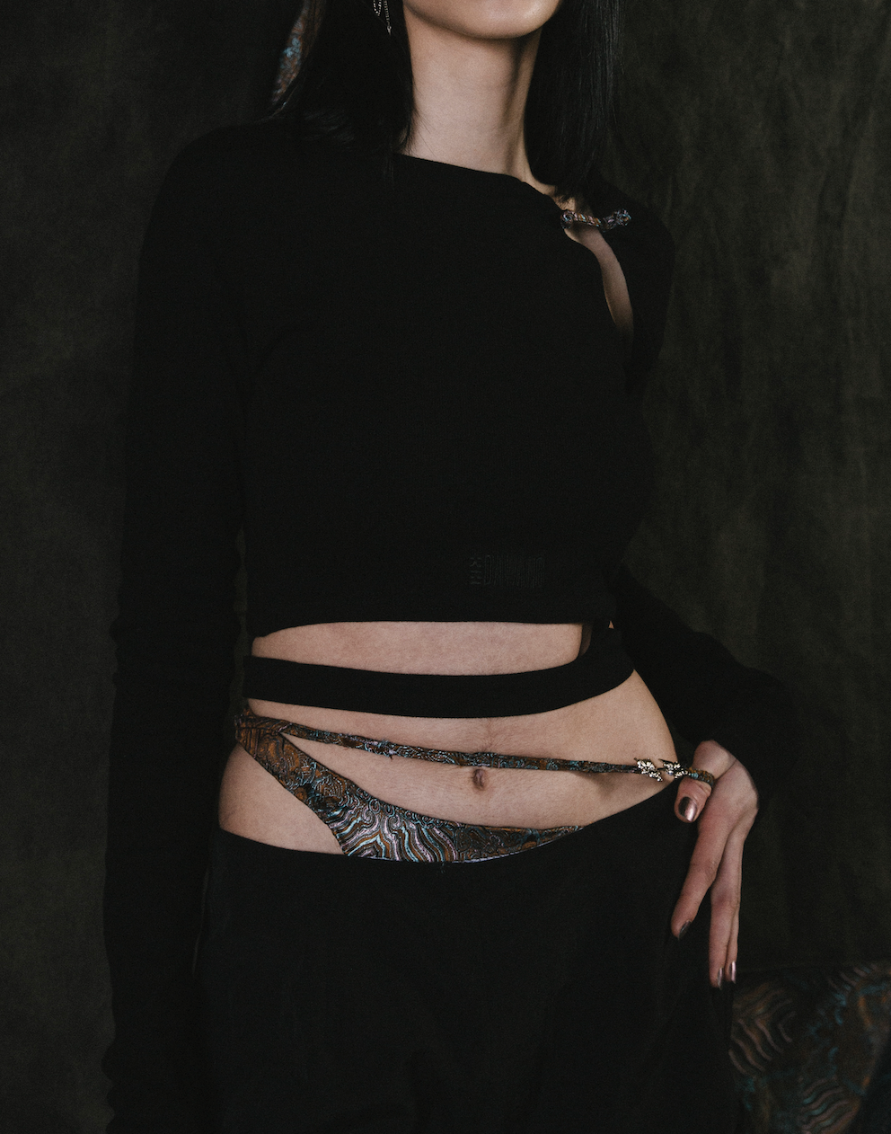 Ju Cutout Long Sleeve Knit Top