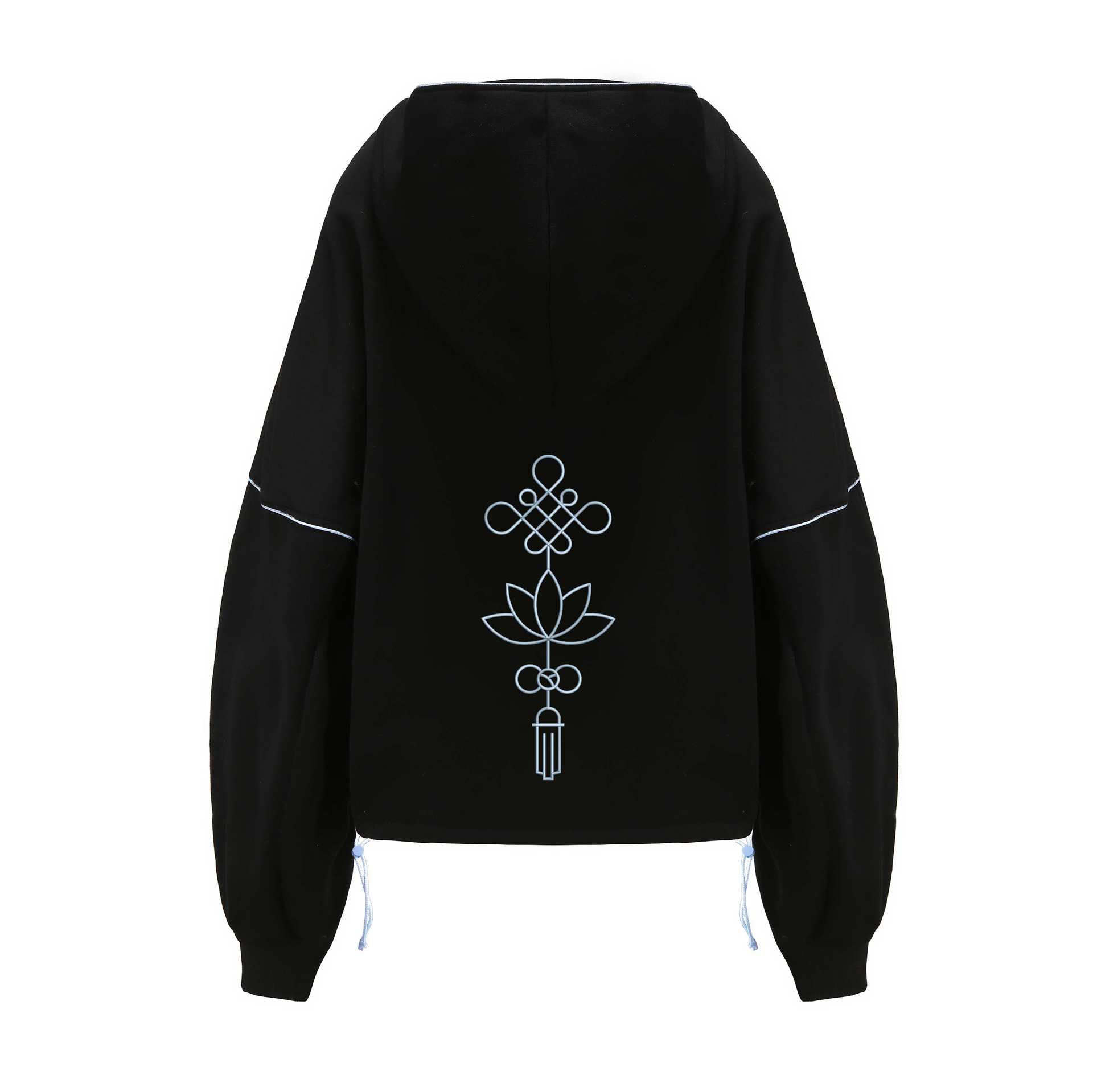 Baobae x DAWANG Open Neck Drawstring Adjustable Hoodie