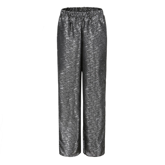 Fu Brocade Wide Leg Track Pants