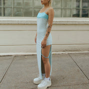Qing Cutout Dress Elixir Blue