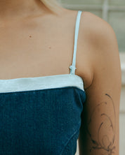 Pei Denim Detachable Strap Dress