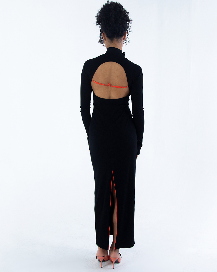 Lian High Neck Open Back Maxi Dress Lian High Neck Open Back Maxi Dress