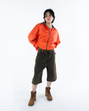 Ye Cargo Denim Shorts Phoenix Red
