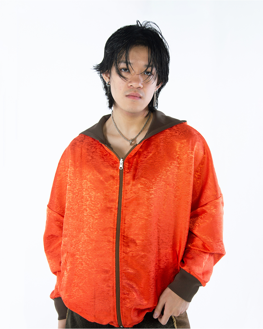 Lin Reversible Hoodie Phoenix Red / Golden Brown