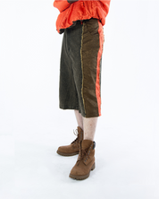 Ye Cargo Denim Shorts Phoenix Red