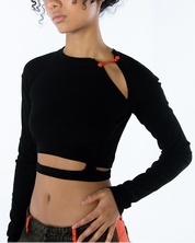 Ju Cutout Long Sleeve Knit Top