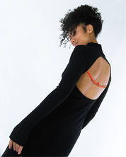 Lian High Neck Open Back Maxi Dress