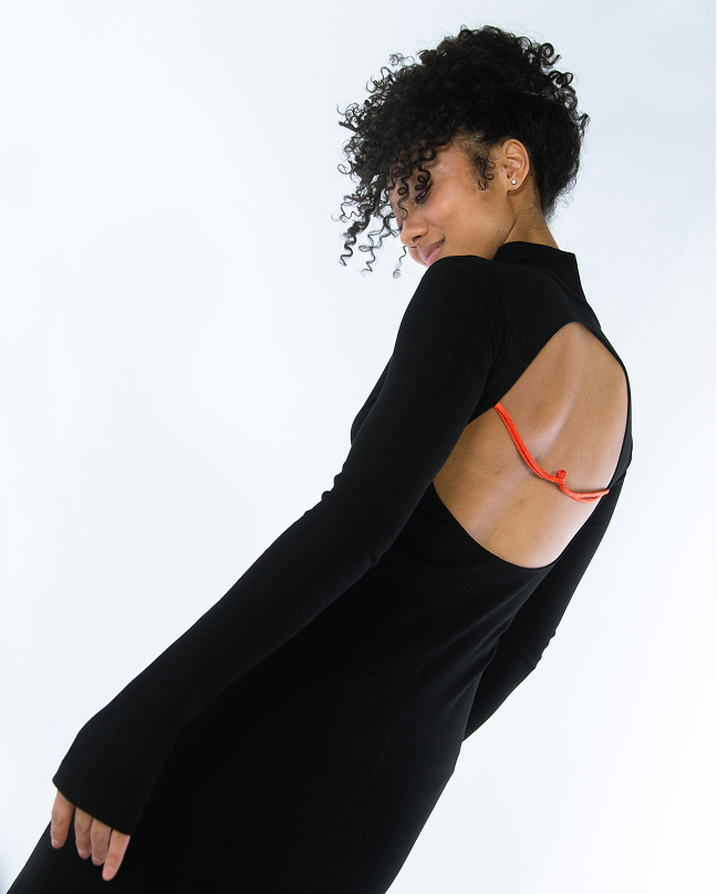 Lian High Neck Open Back Maxi Dress