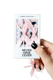 Pink Ribbons Press-on Nails by Misha Elle x Never Have I Ever