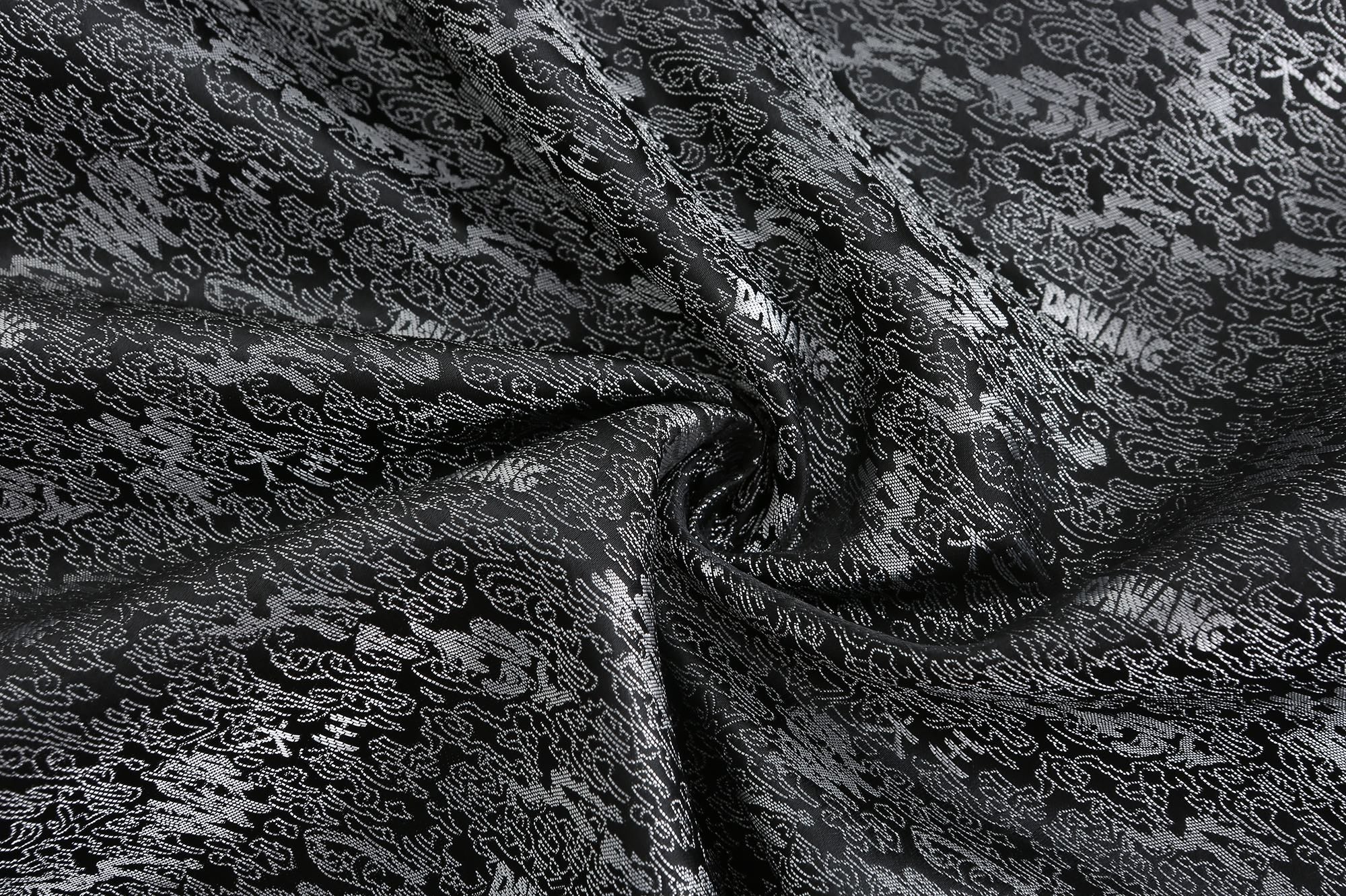 Huan Brocade Foldable Fan Silver