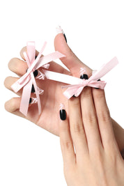 Pink Ribbons Press-on Nails by Misha Elle x Never Have I Ever