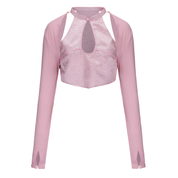 Yao Keyhole Detachable Sleeves Top SAMPLE SALE