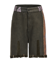 Unisex Denim Knee Slit Shorts
