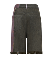 Unisex Denim Knee Slit Shorts