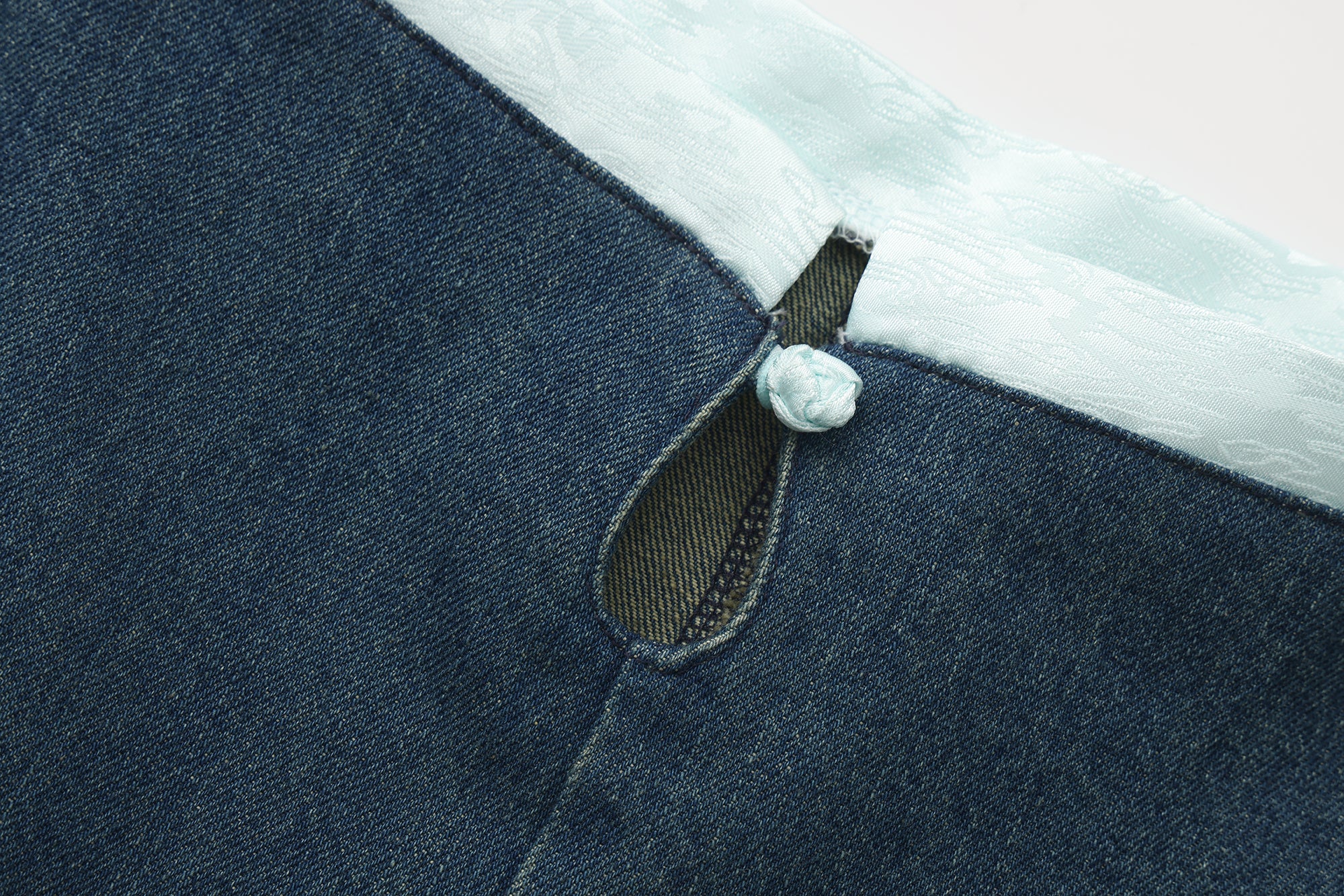 Pei Denim Detachable Strap Dress