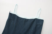 Pei Denim Detachable Strap Dress