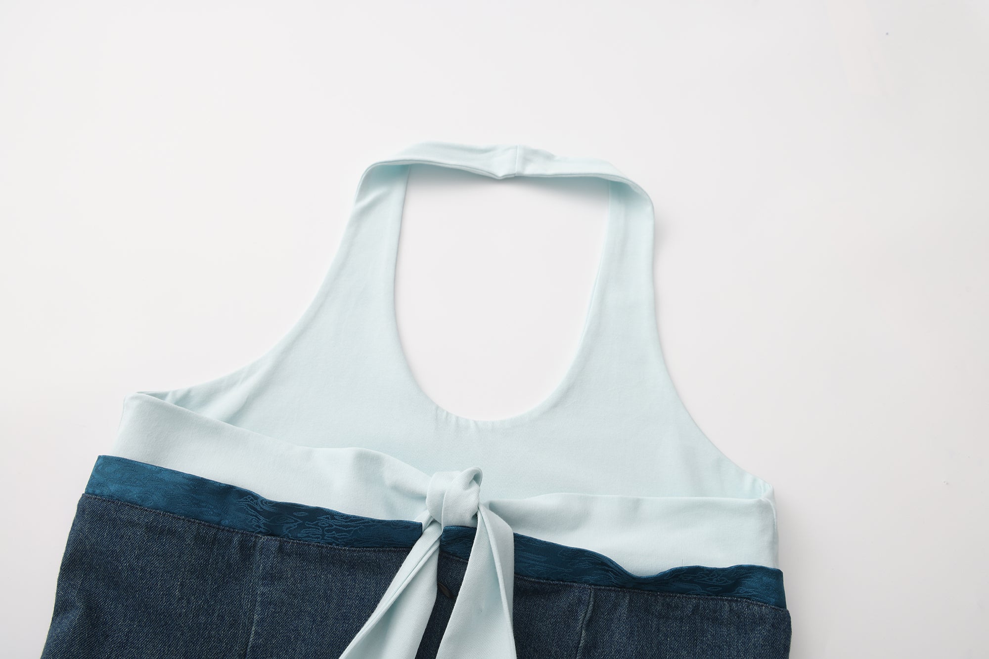 Leng Patch Denim Mini Dress