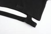 Ju Cutout Long Sleeve Knit Top,Waist Cut Out, close up