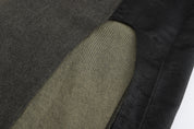 Ru Patch Denim Brocade Maxi Dress
