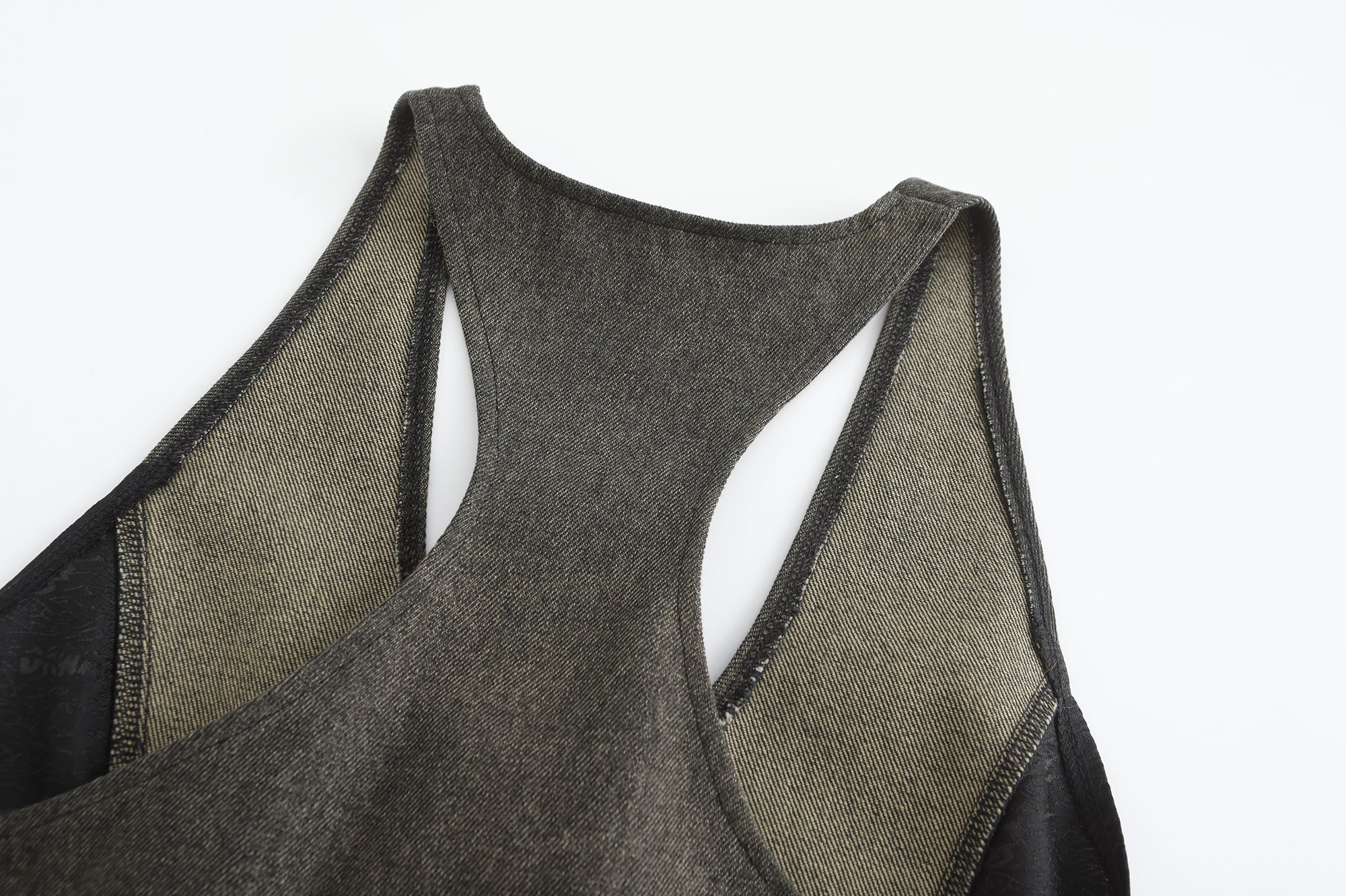 Ru Patch Denim Brocade Maxi Dress SAMPLE SALE
