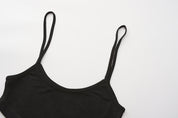 Min Cutout Two Piece Crop Top Black
