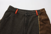 Ye Cargo Denim Shorts Phoenix Red
