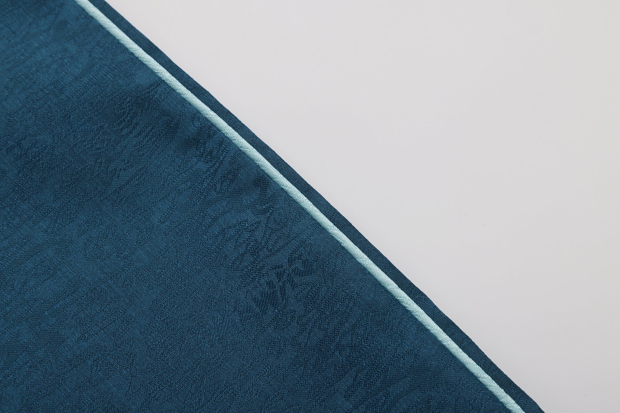 Fu Brocade Wide Leg Track Pants Forest Blue