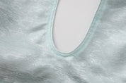 Xi Keyhole Reversible Tie-up Top Jade Blue