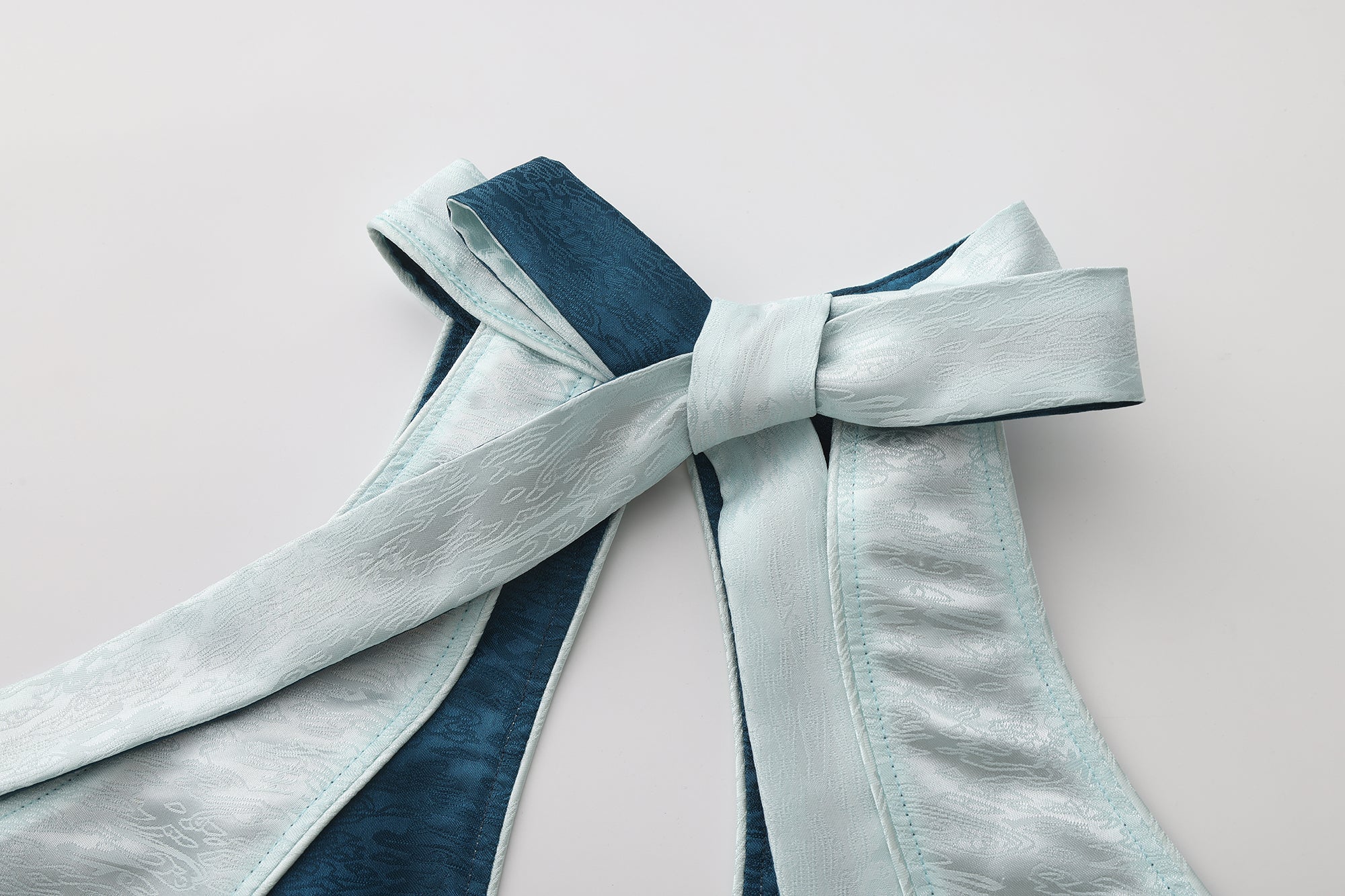 Xi Keyhole Reversible Tie-up Top Jade Blue