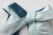 Xi Keyhole Reversible Tie-up Top Jade Blue