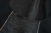 Jie Cutout Mini Dres, Brocade/ Stretch Knit Patch, back close up