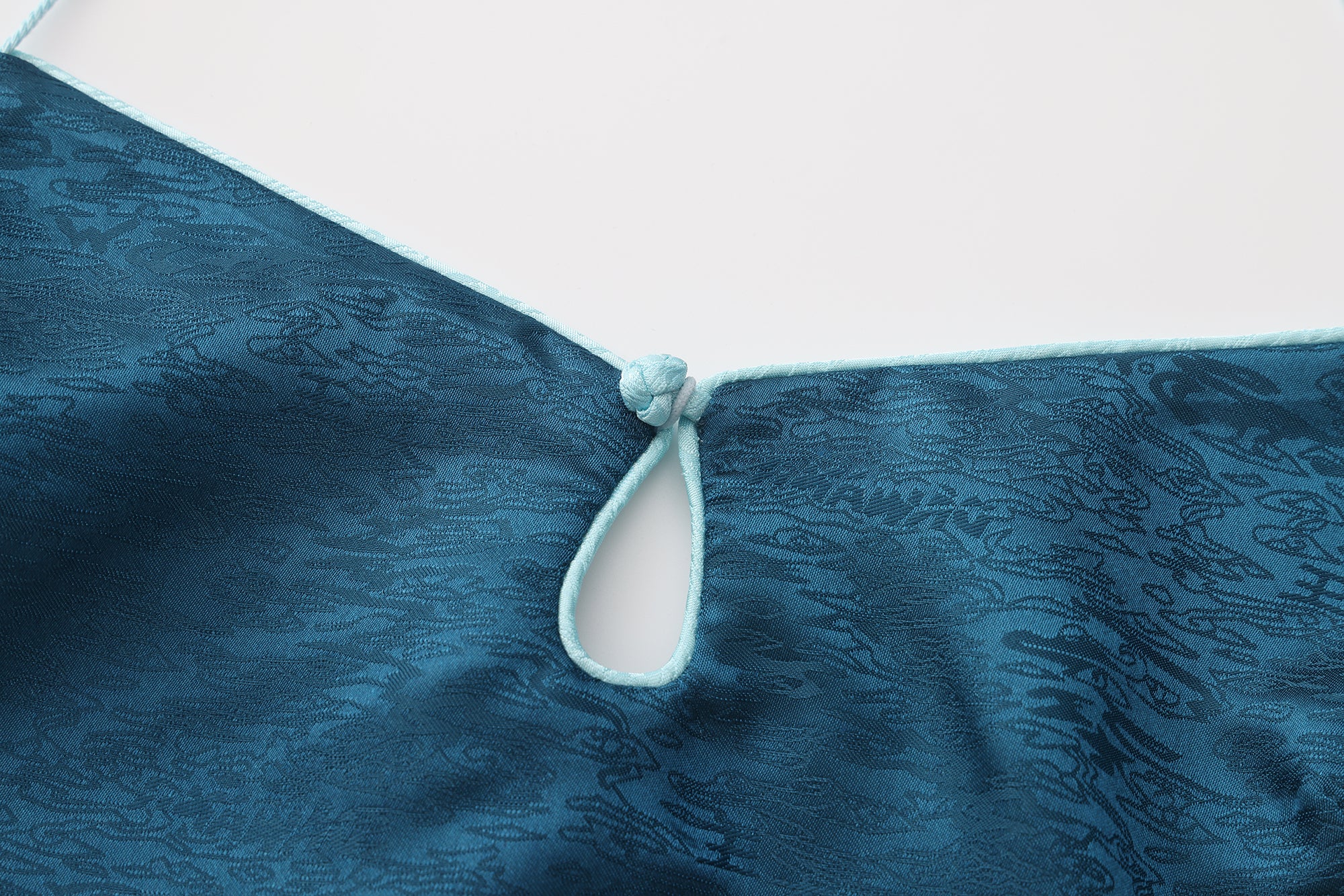 Dong Cropped Reversible Apron Top Jade Blue