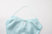 Dong Cropped Reversible Apron Top Elixir Blue