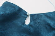 Dong Cropped Reversible Apron Top Elixir Blue