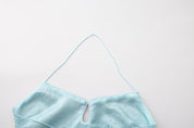 Dong Cropped Reversible Apron Top Elixir Blue