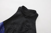 Hai Brocade Patchwork Crop Top Black