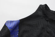 Hai Brocade Patchwork Crop Top Black