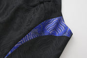Hai Brocade Patchwork Crop Top Black