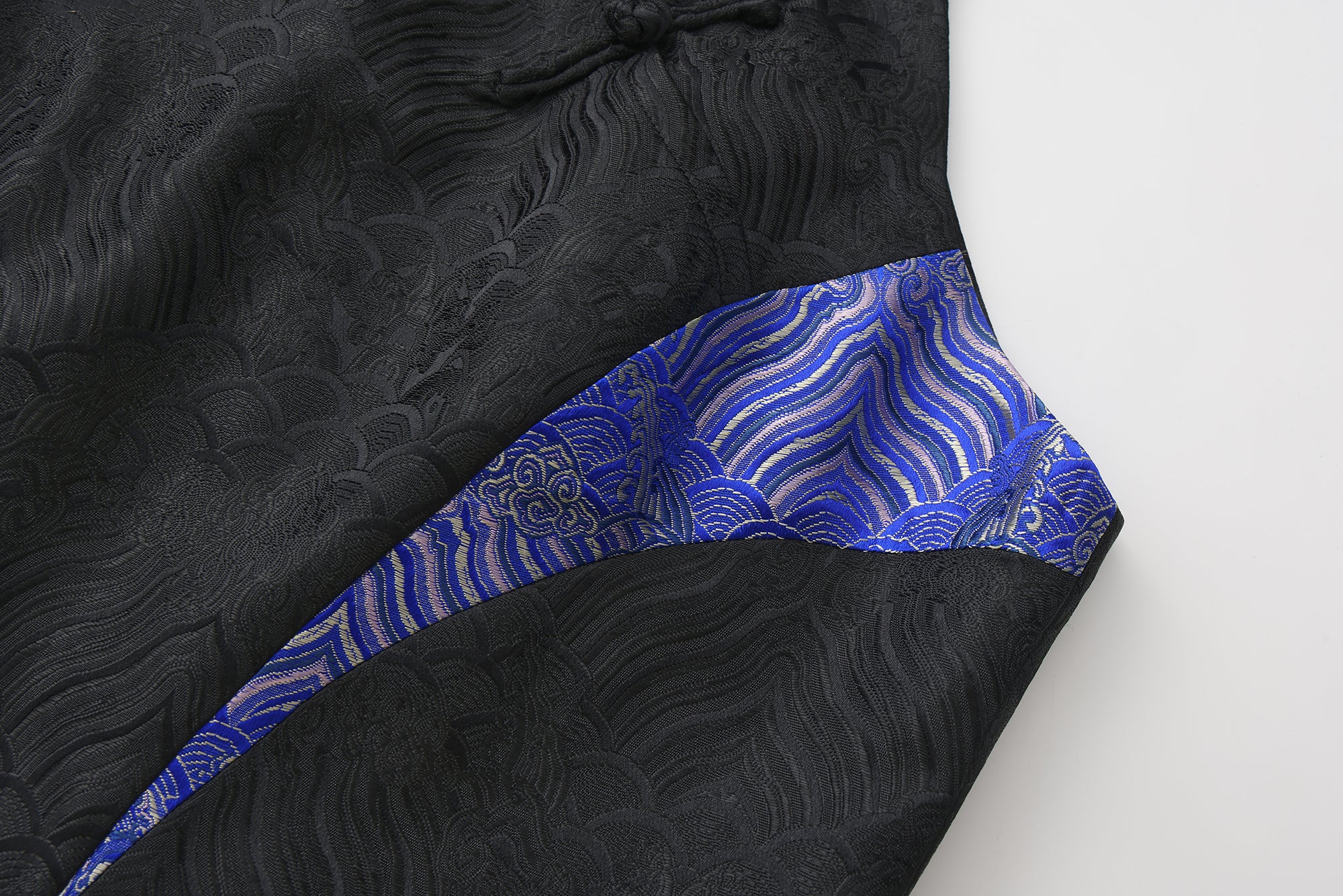 Hai Brocade Patchwork Crop Top Black
