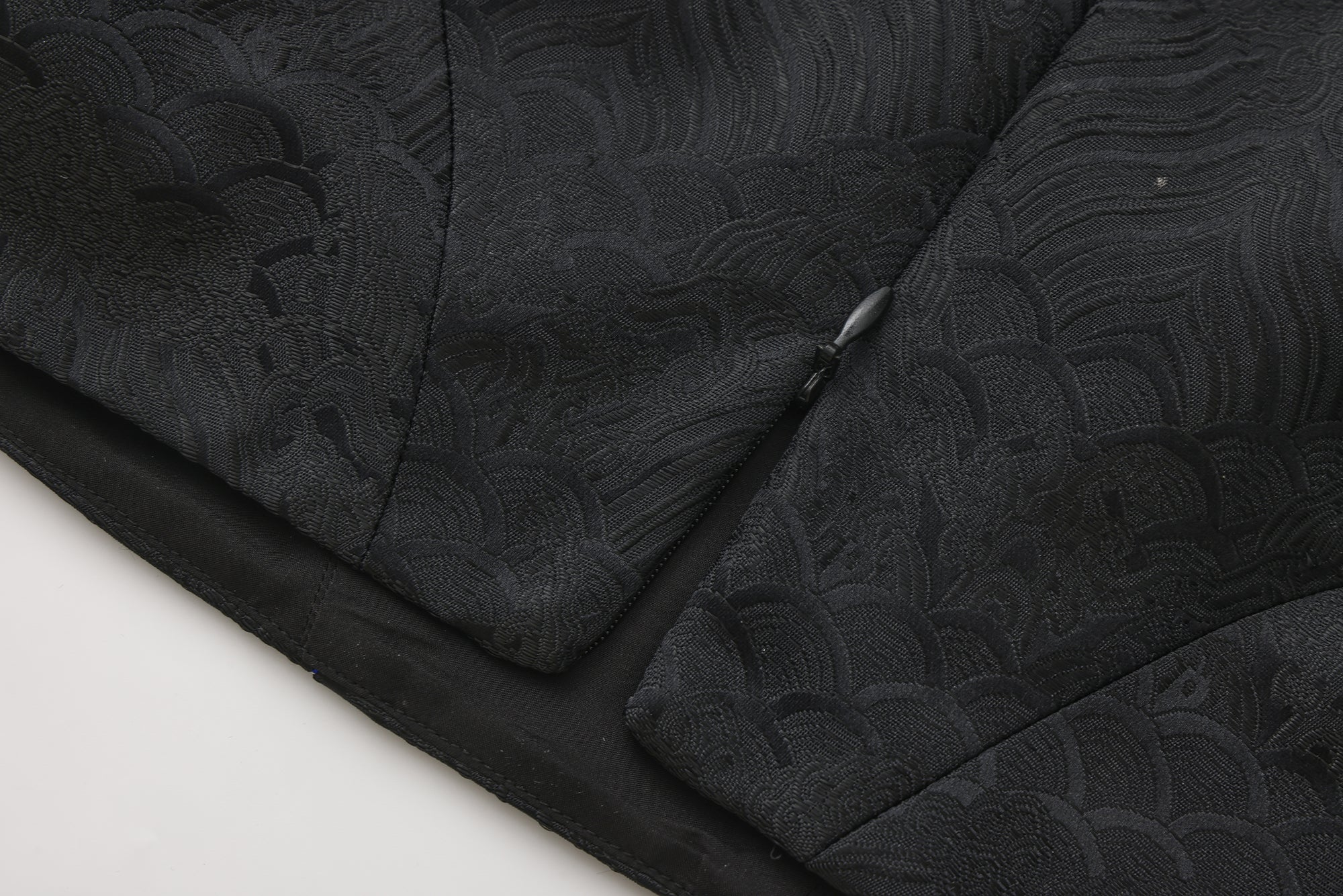 Hai Brocade Patchwork Crop Top Black
